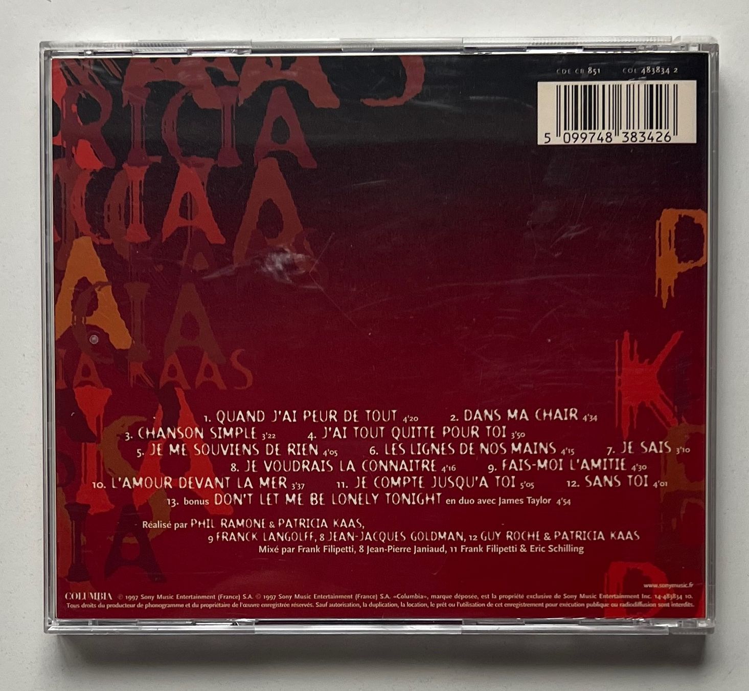 CD: Patricia Kaas / Dans Ma Chair – Usato da Näfels venduto da rottabi 1