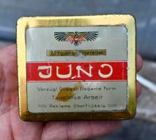 alte BLECHDOSE Juno 20 Egyptian Cigarettes G. GERBER Zurich