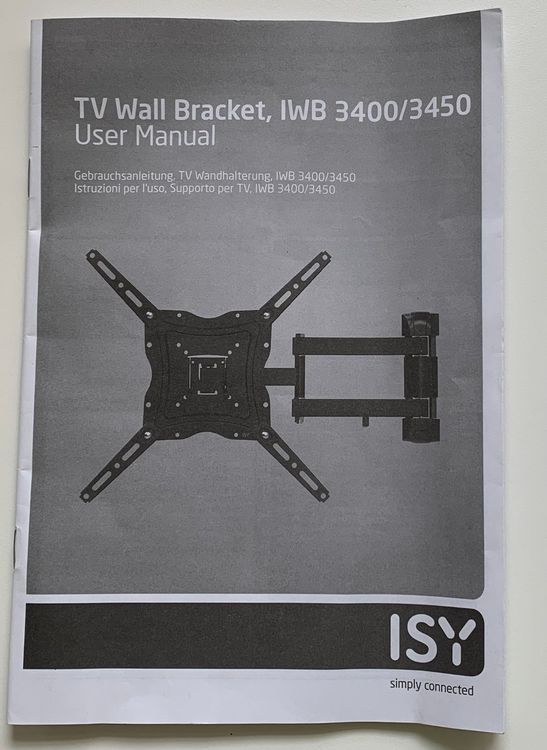 TV Wandhalterung, IWB 3400/3450 / weiss | Kaufen auf Ricardo