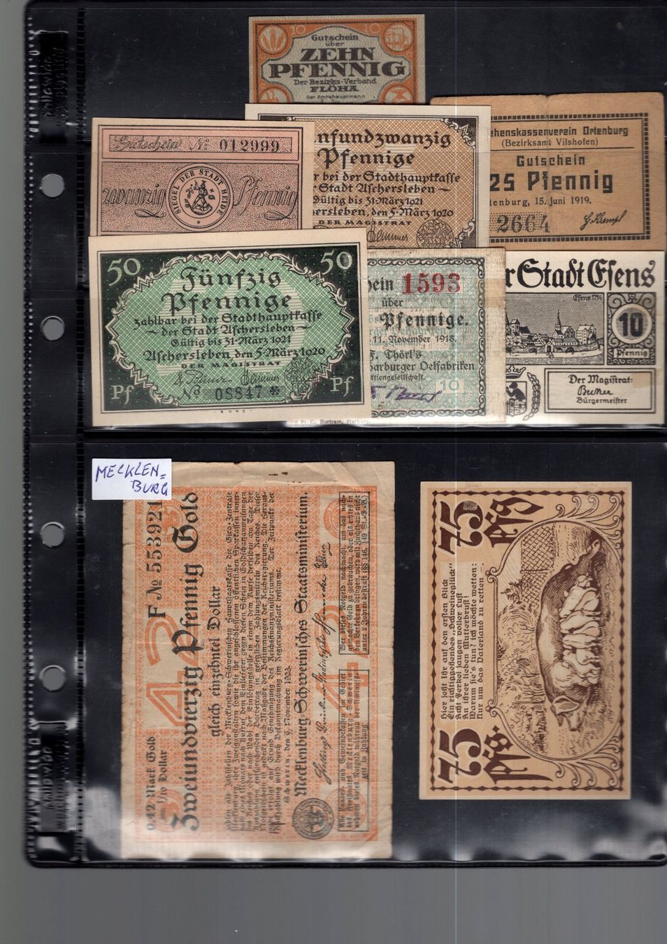 Banconote: Germany notgeld 9 stück – Usato da Leibstadt venduto da baroc333
