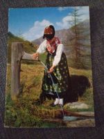 Carte postale ancienne costume d'Evolène Valais Suisse 1967