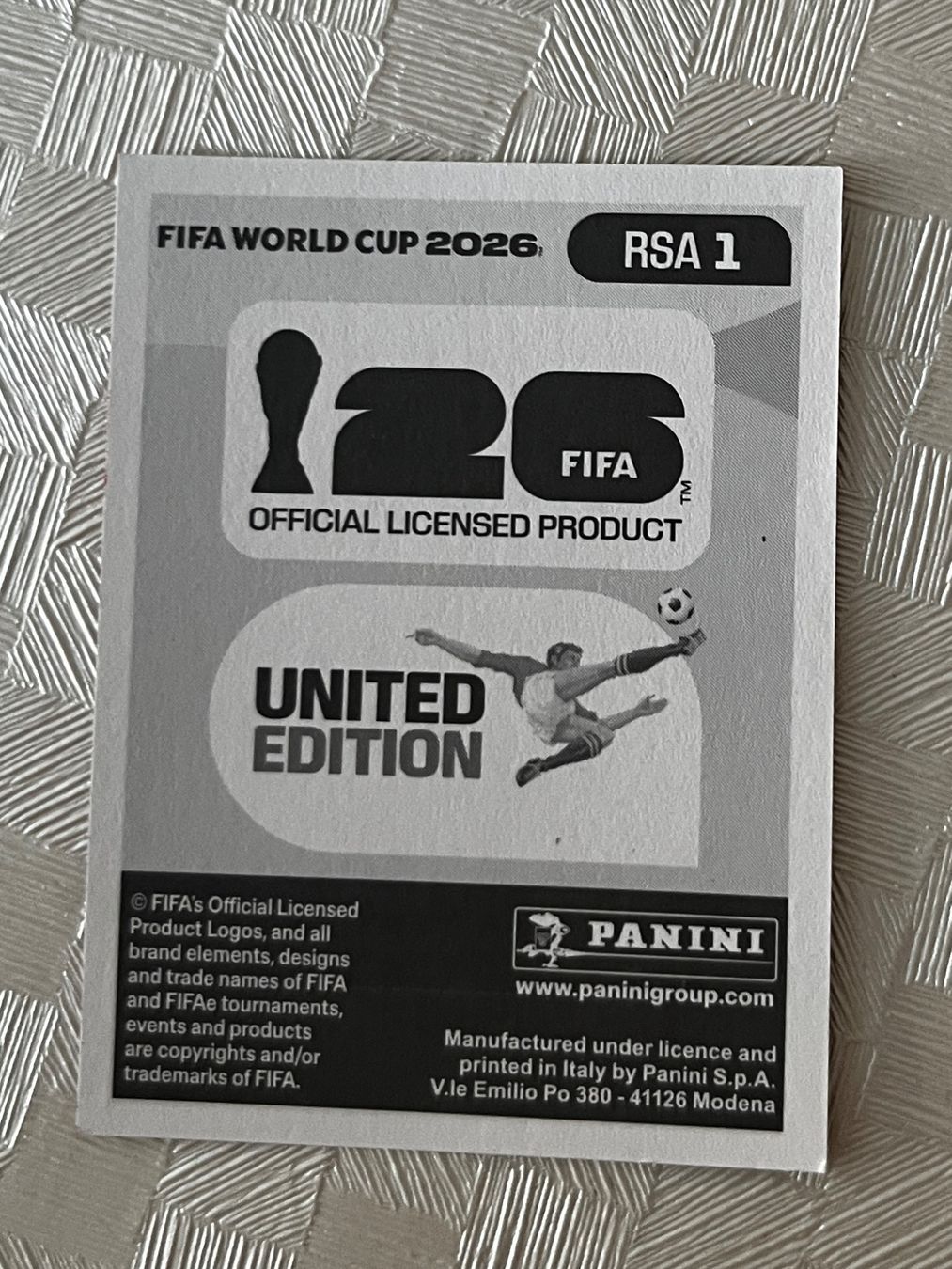 Panini Carte collezionabili: Panini Fifa Word Cup 2026 RSA 1 – Usato da Winterthur venduto da Numero1 1