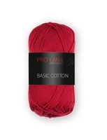 Wolle Pro Lana Basic Cotton 50g / Farbnummer 030 Rot