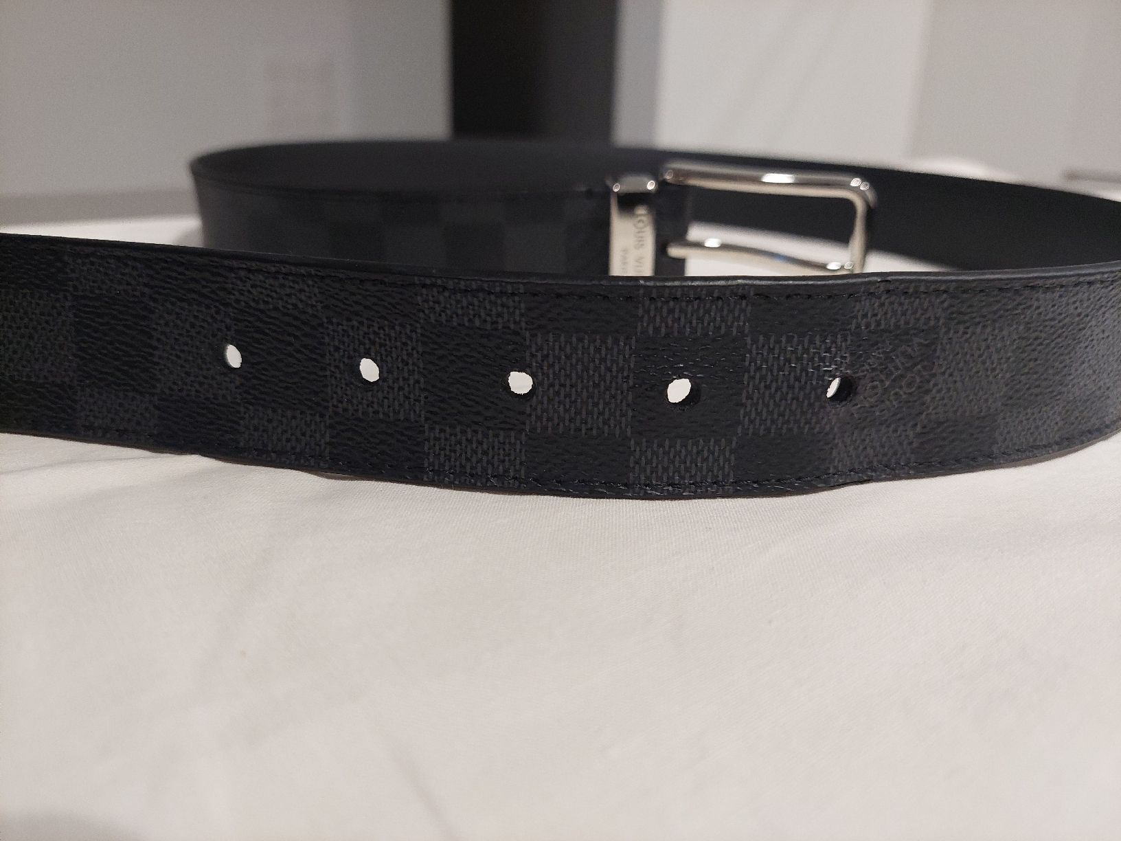 Louis Vuitton Cinture: Original Louis Vuitton Damier men's belt – Usato da Bellinzona venduto da ita_8x8s 6