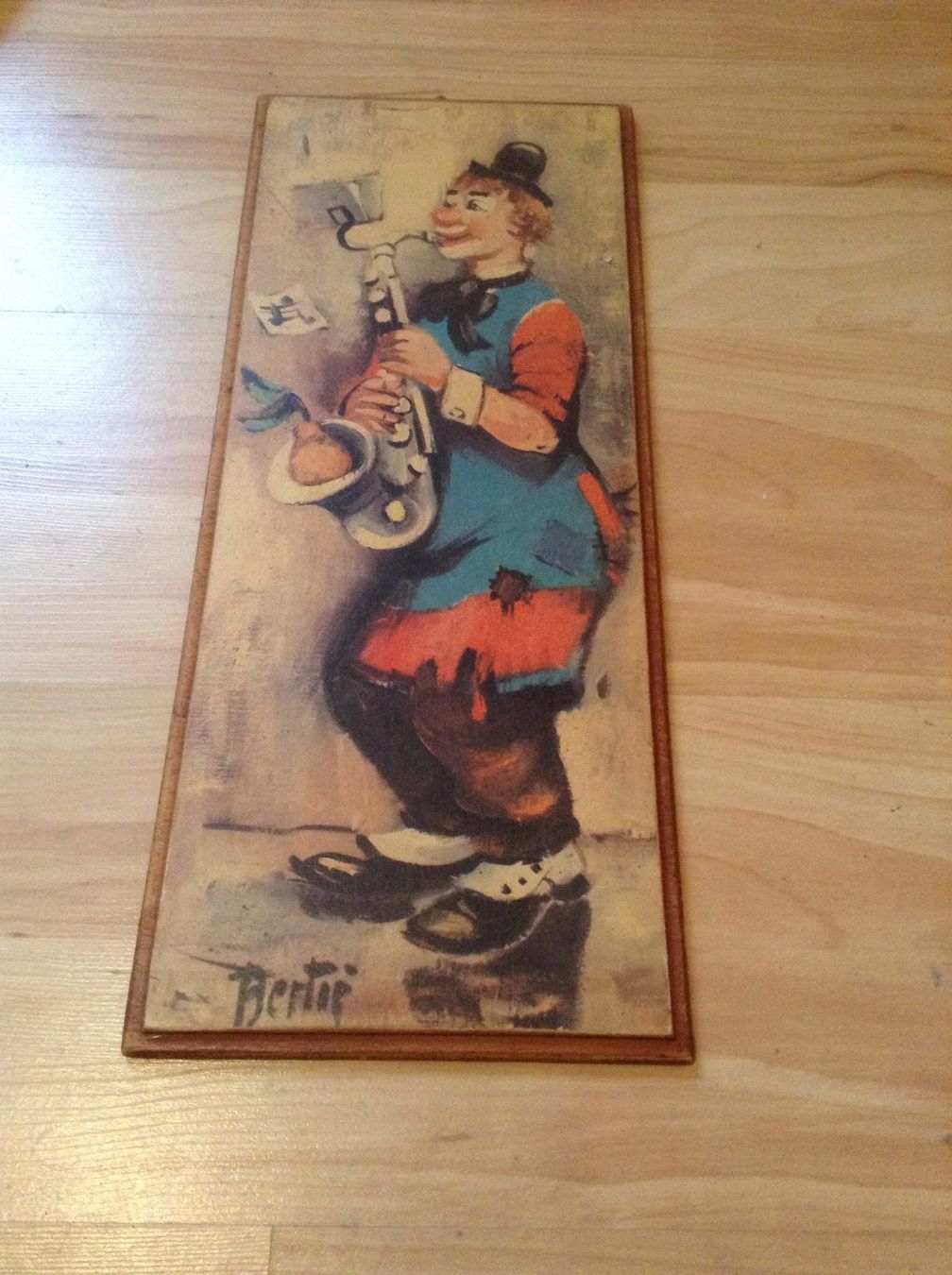 Dipinti: farbenfrohes Gemälde "Clown" auf Holz – Usato da Hunzenschwil venduto da Fanta01