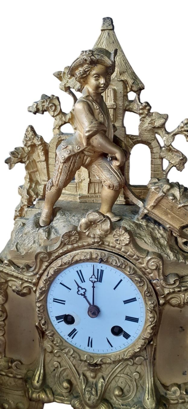 Orologi da terra & Orologi da parete: Kaminuhr Bronze feuervergoldet – Usato da Mörschwil venduto da antiksalon21 6