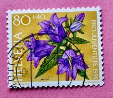 Nr.J 321 Glockenblume Pro Juventute GESTEMPELT 1991  