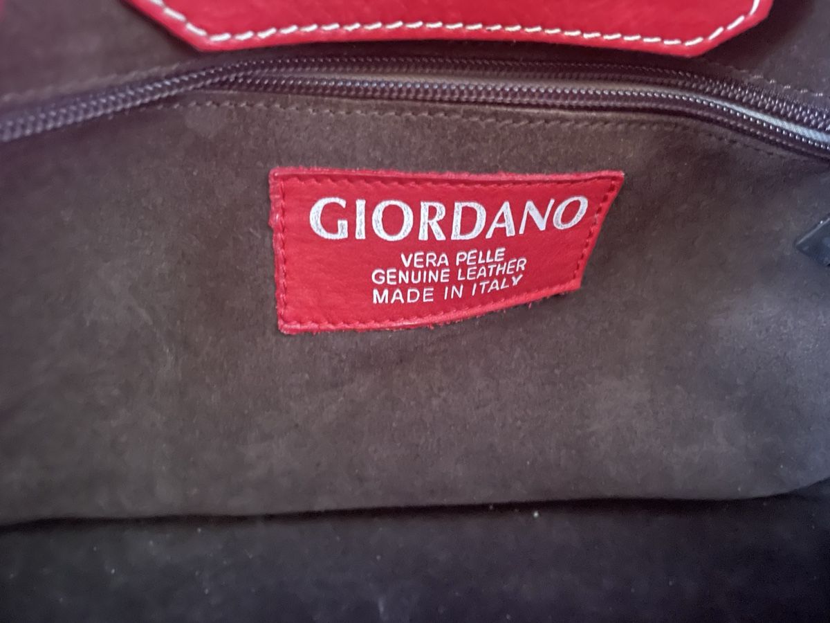 Vera Pelle Sacs femmes: Sac à main en cuir véritable rouge Giordano Italy – D'occasion à Fully par thg_dcv9 1