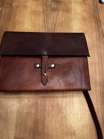 Leder Kartentasche