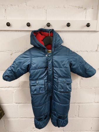 Warmer Skianzug/Schneeanzug Papugino Gr. 62/68 blau, rot