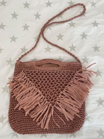 Tasche Bast rosa neu