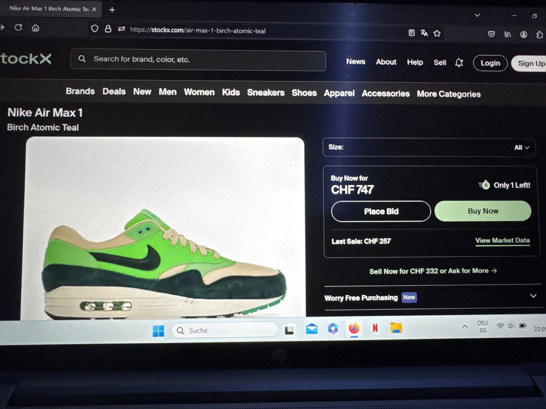 Nike Scarpe da uomo: Nike Air Max 1 Gr. 42.5 Sneaker Vintage – Usato da Fislisbach venduto da PR-Trade 3