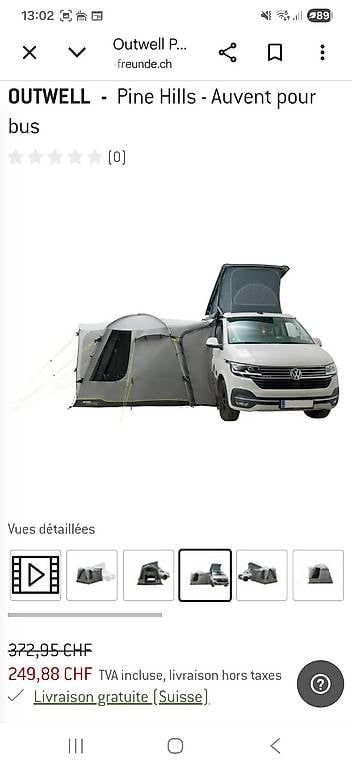 Zelte: Tente laterale pour van  – Neu und originalverpackt aus Montreux von Julbulle