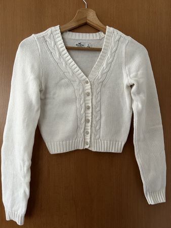 Hollister Strickjacke, weiss, Grösse S