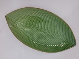 TOGNANA - Assiette feuille de palme verte Zaire