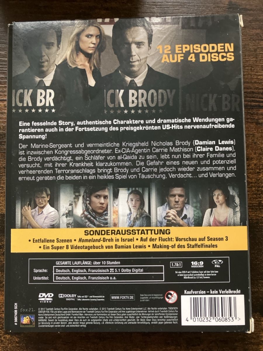 Tutti i DVDs: Homeland Staffel zwei DVD – Usato da Glarus venduto da Jhuber78 1