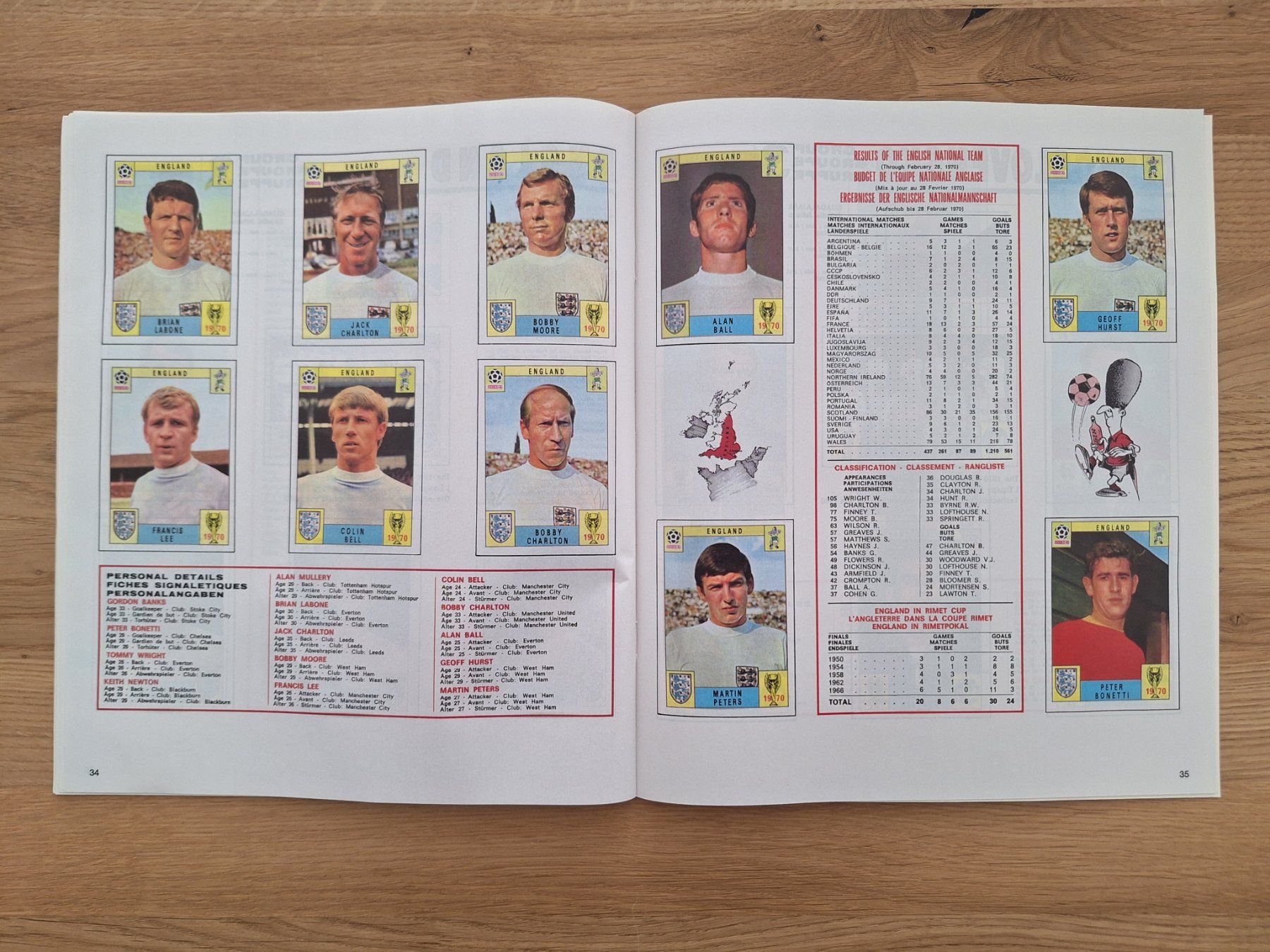 Panini Albums: PANINI WORLD CUP 1970 – D'occasion à St. Gallen par Matrix023 6