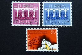 (S379) 1984: 708 + 709, 710 mit Top ET-Halbmondstempel