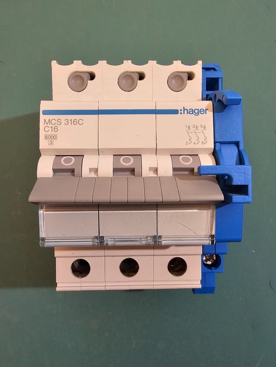 Hager Leitungsschutzschalter MCS 316C C-16A QuickConnect (Gebraucht) in ...