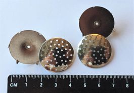 2 bases broches rondes / Basen runde Stifte