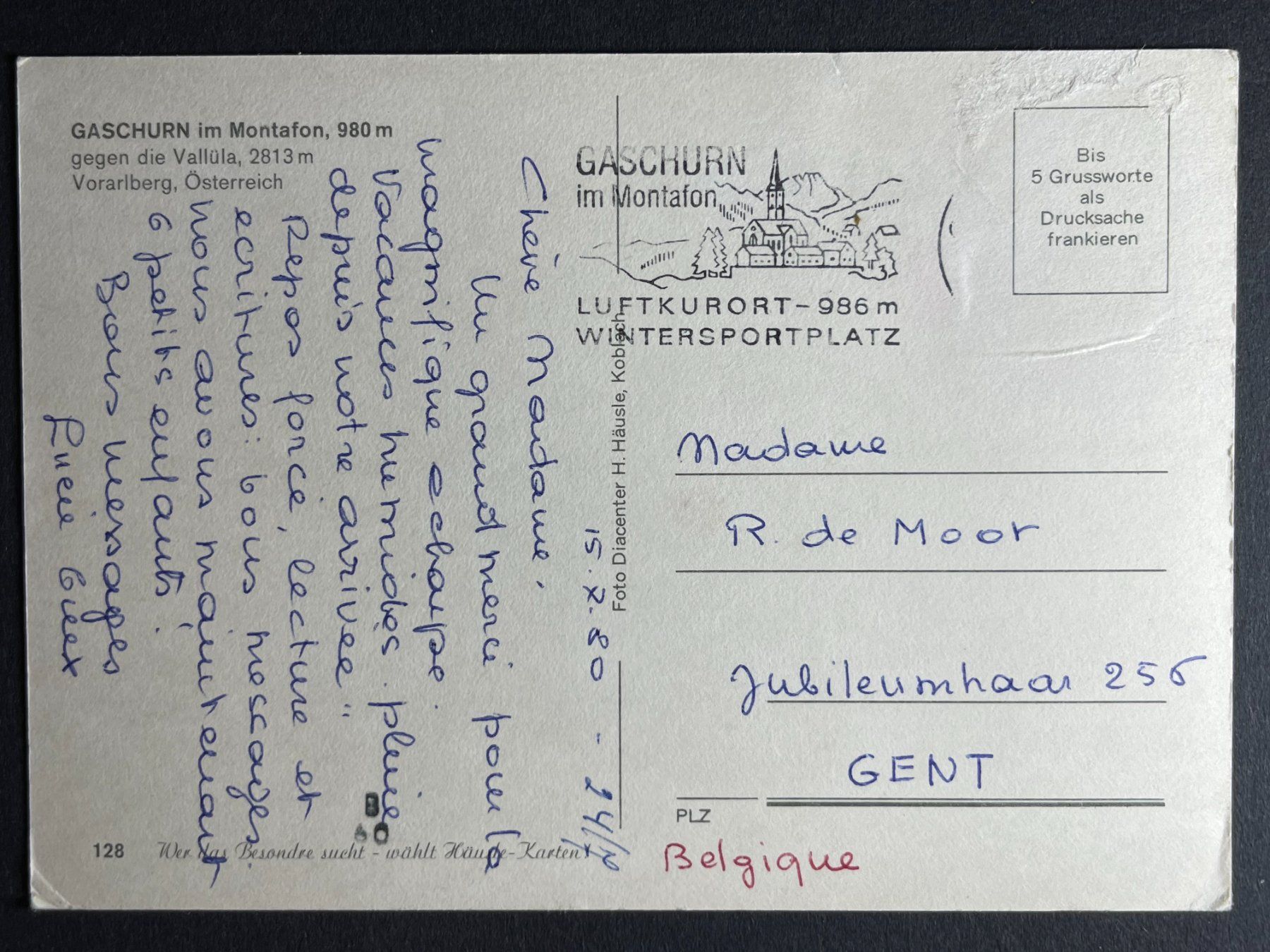 Cartoline postali: Gaschurn im Montafon – Usato da Steg VS venduto da danwer74 1