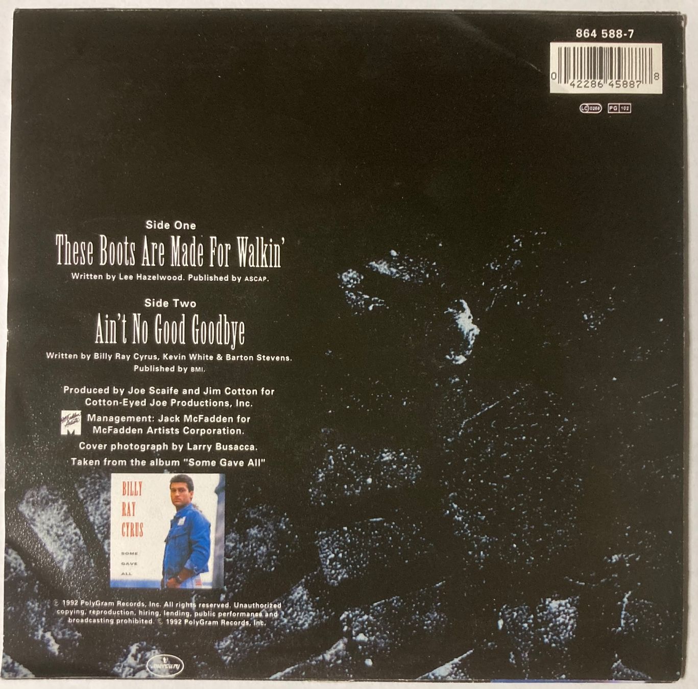 Schallplatten: BILLY RAY CYRUS - THESE BOOTS ARE MADE FOR WALKIN' – Gebraucht aus Poliez-Pittet von Newtown-Records 1