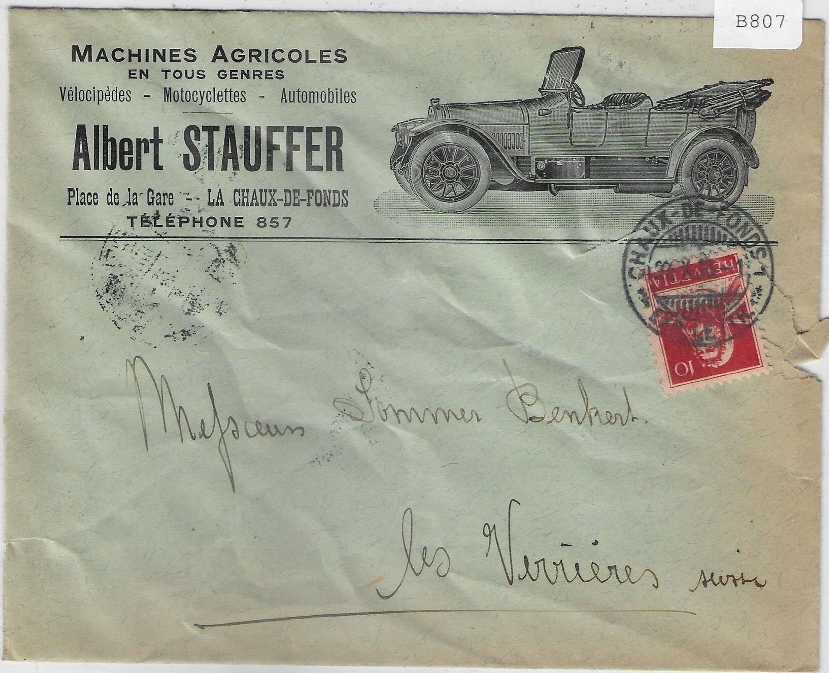 Tutti i francobolli: Albert Stauffer Machines Agricoles Autos – Usato da Ettingen venduto da Kartenplanet