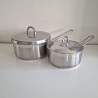2 Edelstahl Kochtöpfe mit Deckel zu verkaufen