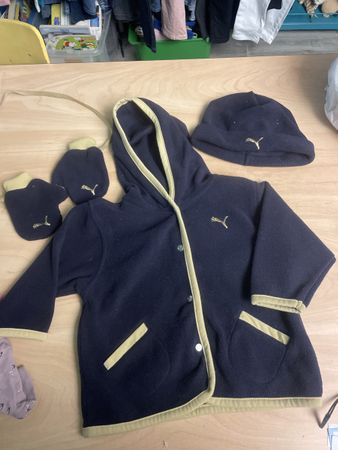 Neues PUMA Faserpelzjäckli/Mütze/Handschuhe Gr.80