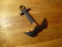 Flaschenöffner Zapfenzier Anker vintage Goldfarben Teile