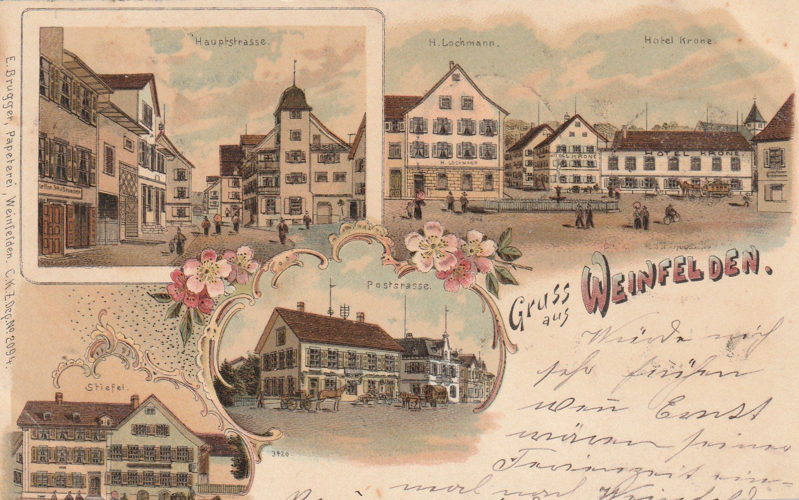Cartoline postali: AK  Gruss aus Weinfelden 1899 – Usato da Rupperswil venduto da Ema10