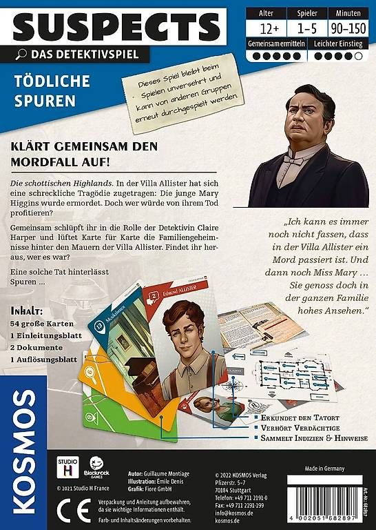 Giochi: Suspects - Das Detektivspiel – Usato da Landquart venduto da Mayhem84 2