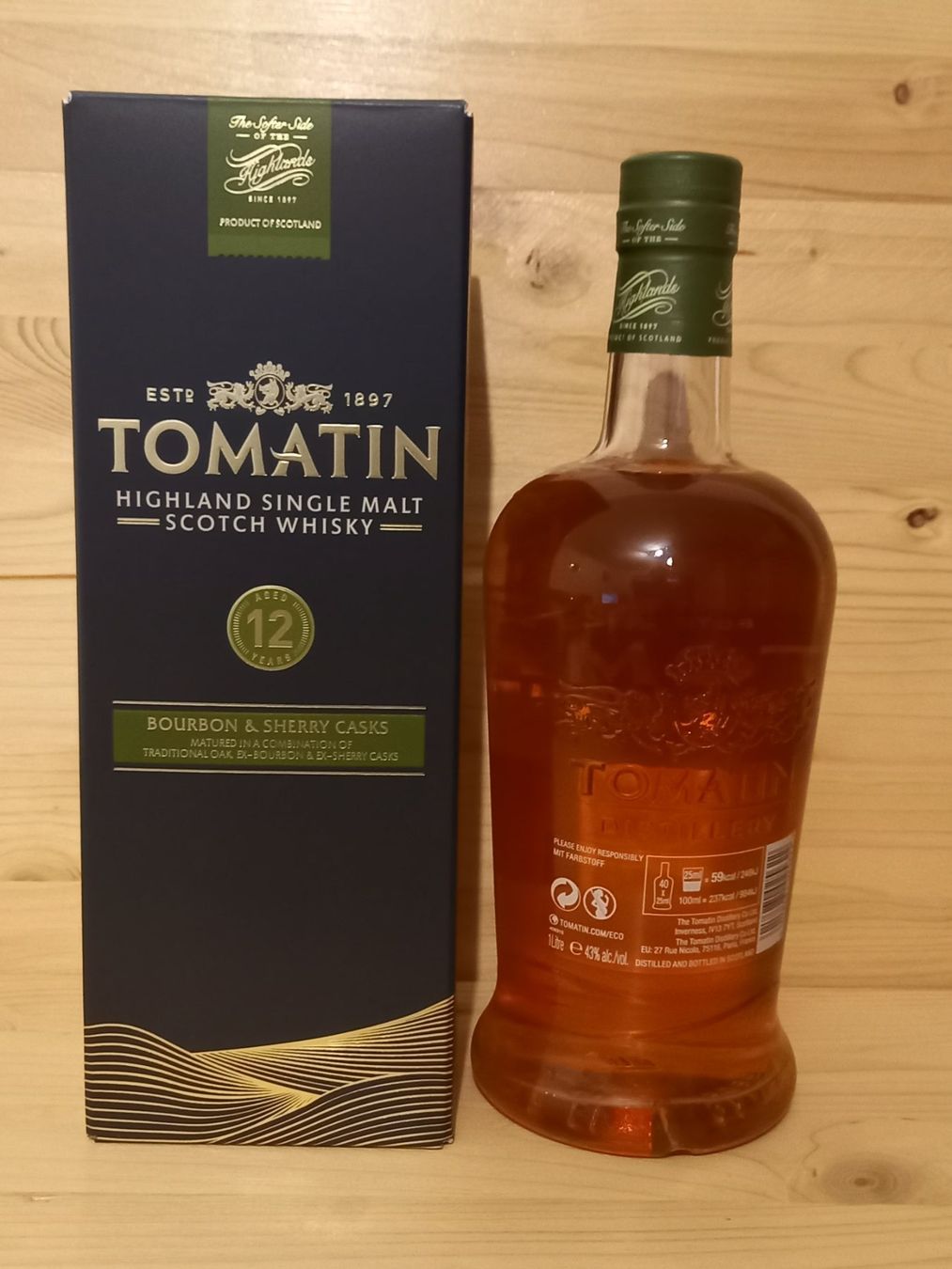 Tomatin Bevande alcoliche: 1 Liter Tomatin 12 Years Whisky – Nuovo e nell'imballaggio originale da Bonaduz venduto da Motz 1