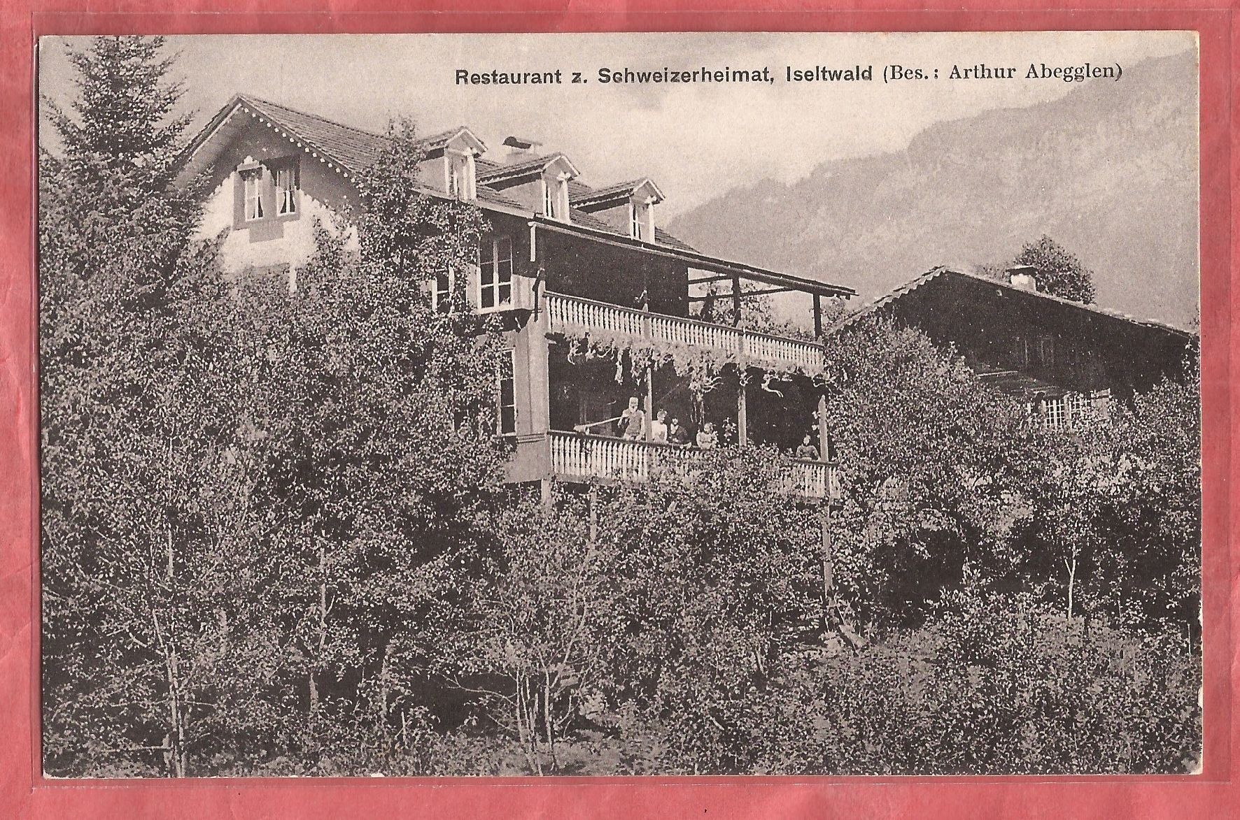 Ansichtskarten: Iseltwald am Brienzersee Restaurant Schweizerheimat ca. 1915 – Gebraucht aus Fislisbach von Porano