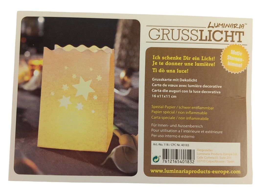 Cartoline postali: LUMINARIA Grusslicht, 4 Stück – Nuovo e nell'imballaggio originale da Hünenberg venduto da Restwert_Zug 6