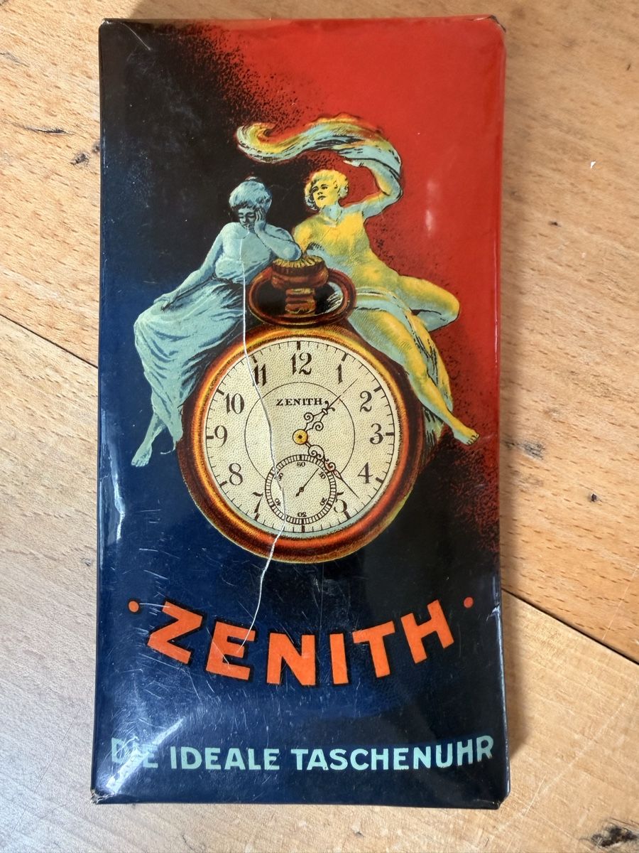 Schilder: Blechschild Zenith Uhren Schweiz um 1900  – Gebraucht aus Nidau von Nintschgu