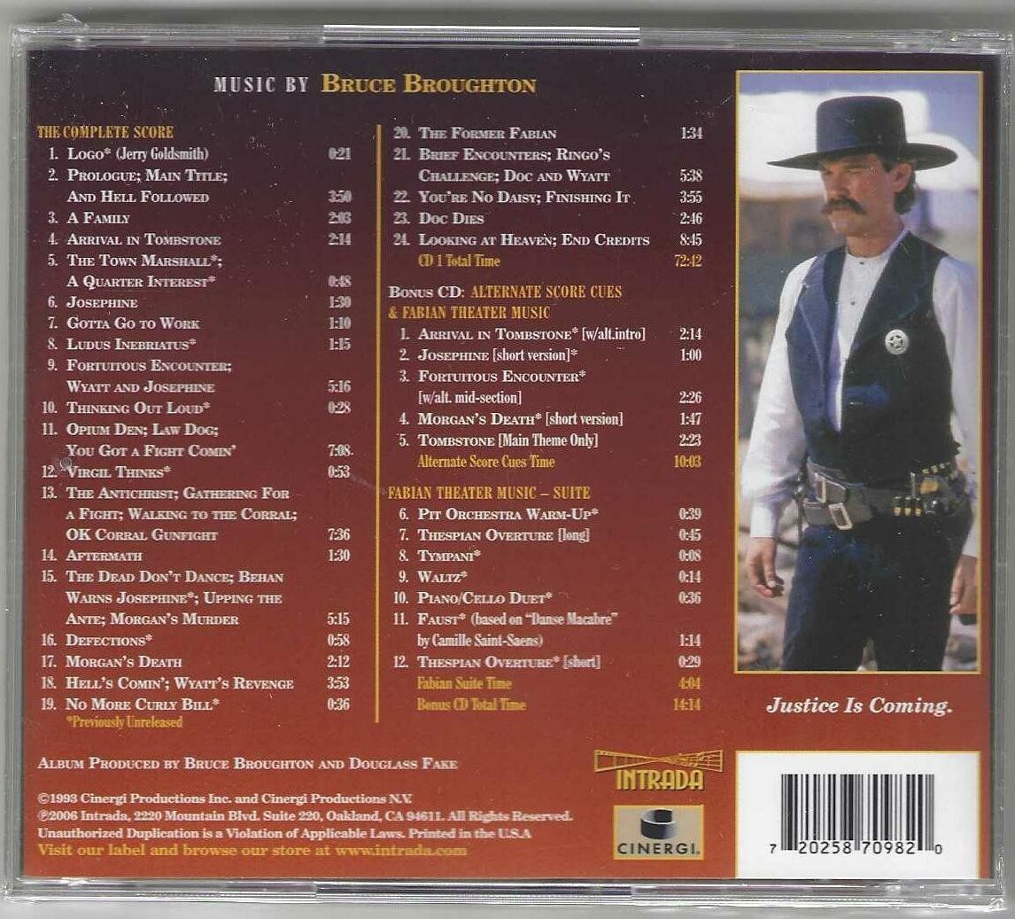 CDs: Bruce Broughton - Tombstone - 2 X CD - Neue – Neuf avec emballage d'origine à Genève par CDLPBookS 1