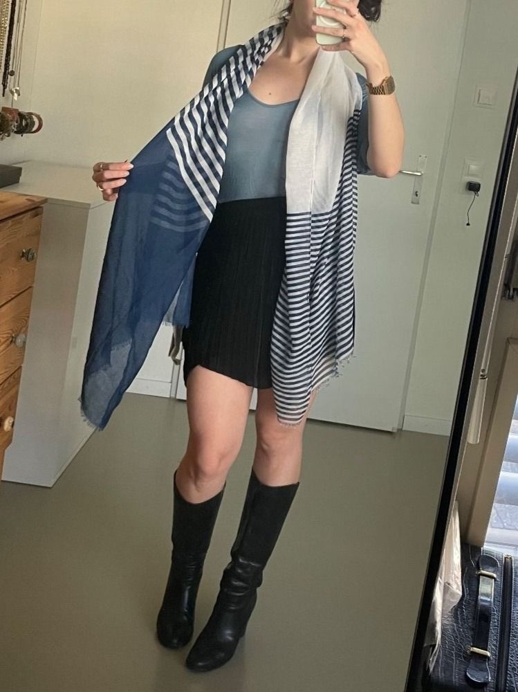 Codello Foulard & Sciarpe: Foulard rayé Codello bleu/blanc neuf | Codello Schal gestrei – Nuovo (secondo la descrizione) da Zürich venduto da AnnaSa 3