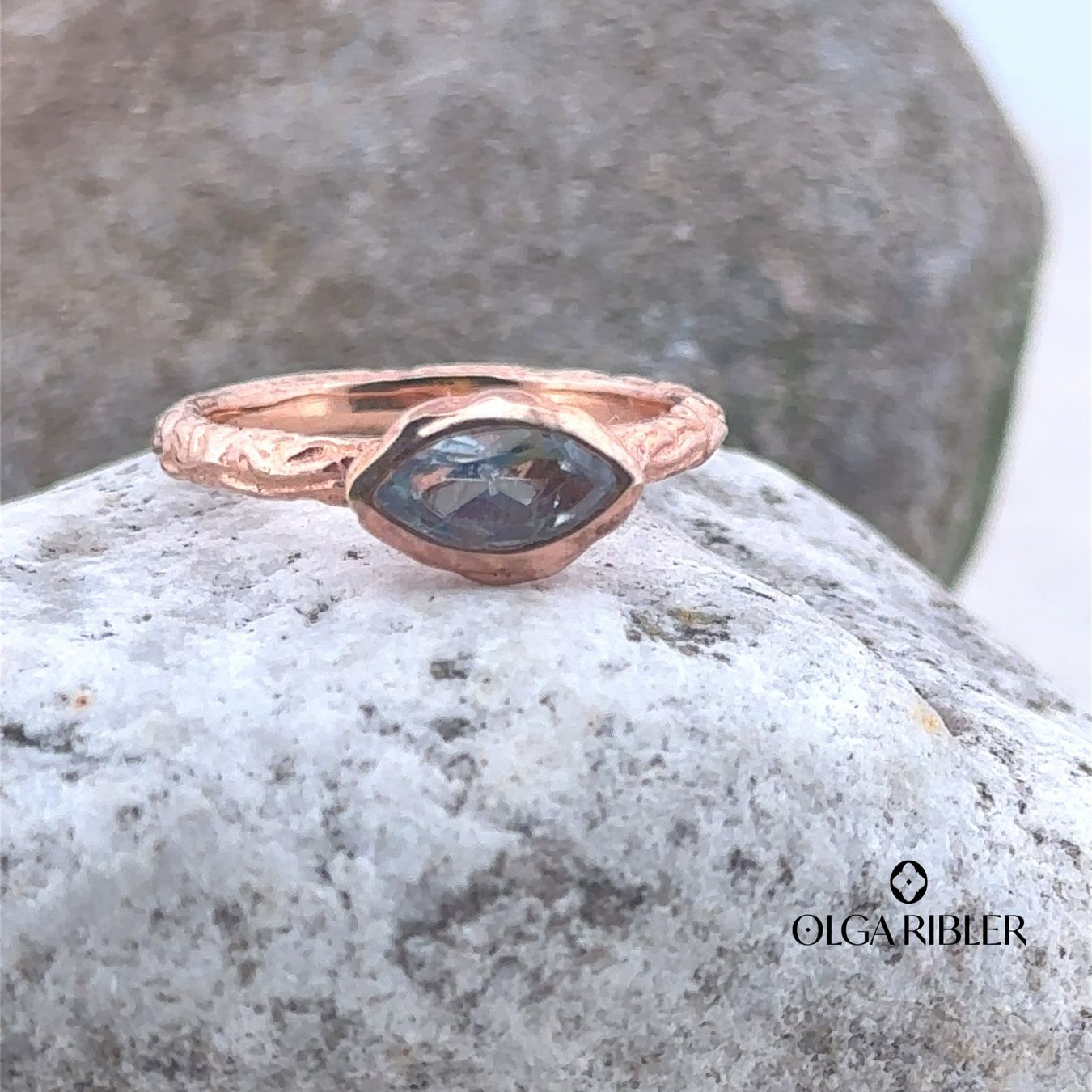 Olga Ribler Anelli: Rosevergoldet Silber Ring 925 - Topas - Grösse 50 – Nuovo (secondo la descrizione) da Luzern venduto da Schmuckoutlet