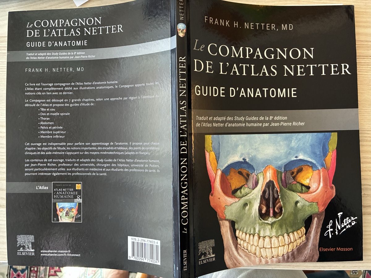 Libri: Compagnon Atlas Netter Guide d'Anatomie Elsevier 2023 – Usato da Benken SG venduto da Bini99