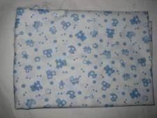 Baumwollstoff weiss blaue Bärli/Entli Reststück