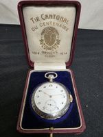Seltene antike Le Phare Schützenfest Genf Taschenuhr Silber