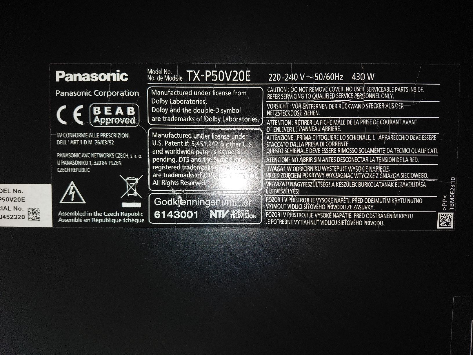 Panasonic Fernseher: Panasonic TX-P50VZOE – Gebraucht aus zürich von Lexalexander 4