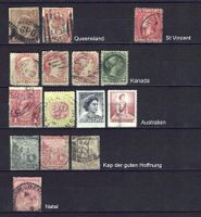 Vereinigtes Königreich uraltes Los, gestempelt