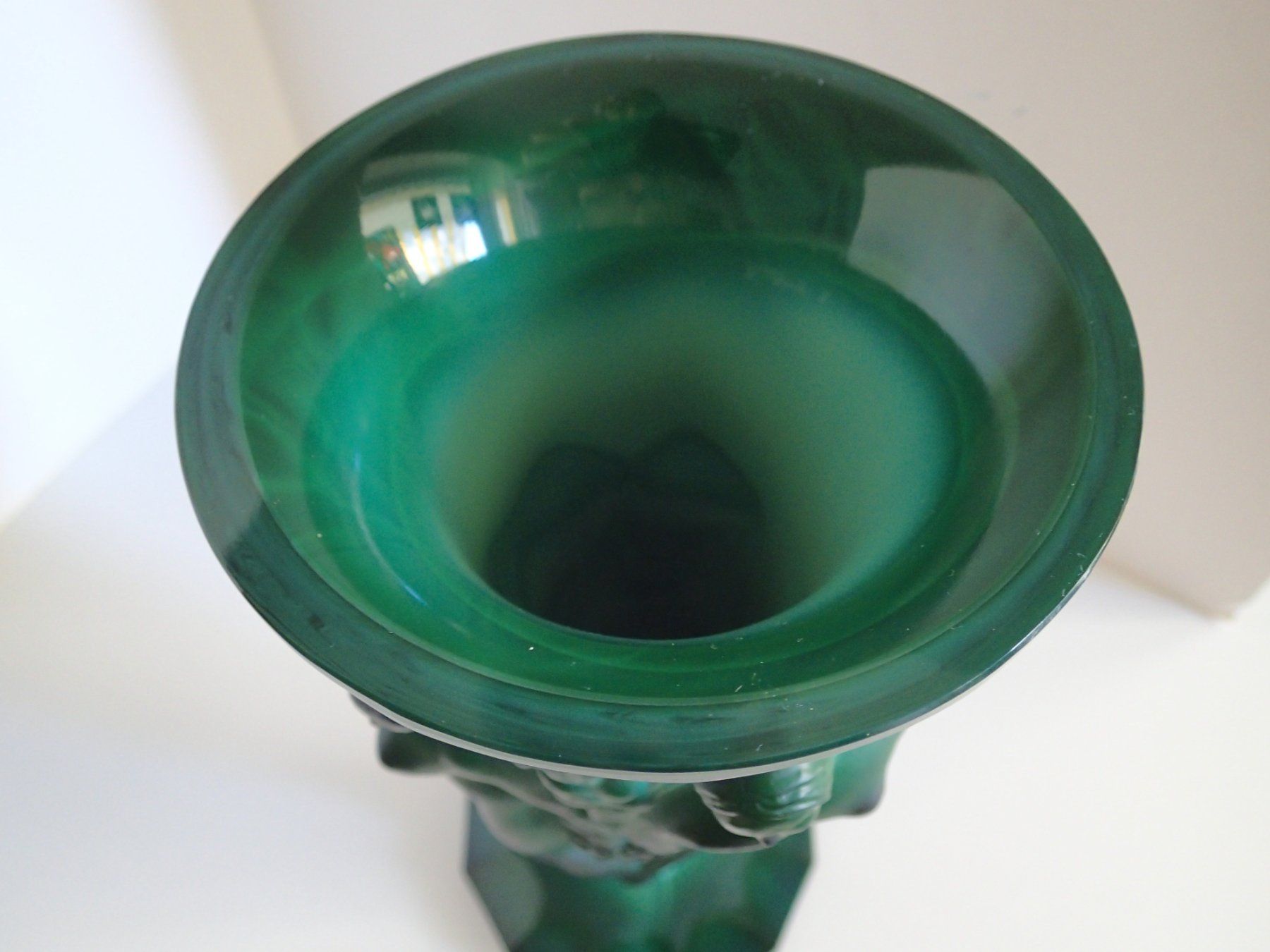 Vasi & Recipienti: VASE Malachitglas    Grösse   21 cm – Usato da Allschwil venduto da Salus17 2