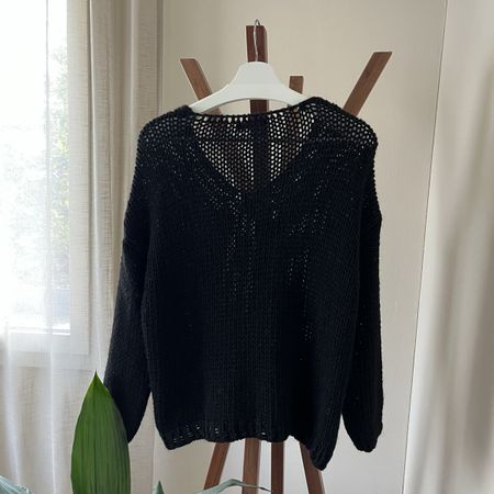 Cooler Pullover, Pulli, grobstrick 1 Size schwarz