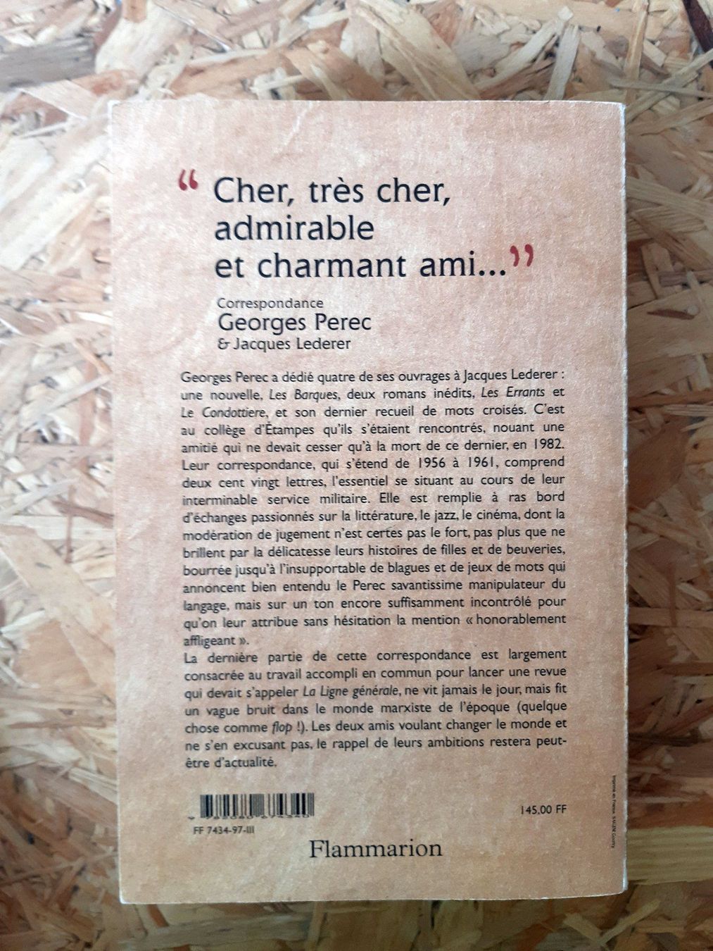 Libri: "Correspondance" Georges Perec & Jacques Lederer – Usato da Ecublens VD venduto da TWISTO 1