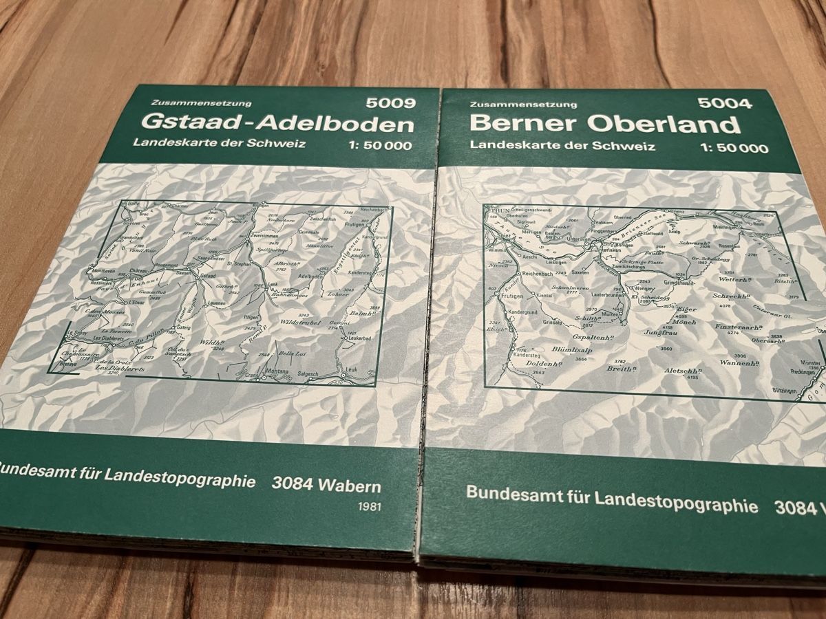 Cartine & Atlanti: Schweizer Wanderkarten Gstaad-Adelboden+Berner Oberland – Nuovo (secondo la descrizione) da hinwil venduto da ped_mv2c 1