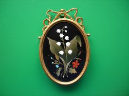 Grosser Pietra Dura Medaillon-Florence  19 Jhdt.