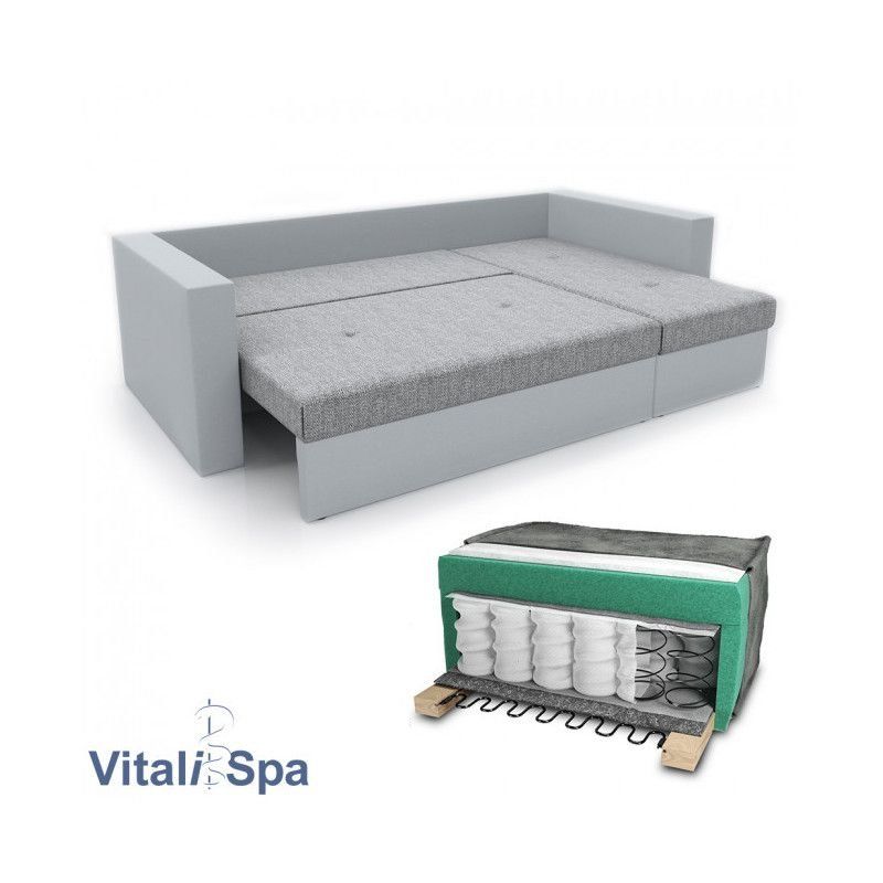 Divani: Ecksofa mit Schlaffunktion - Weiss/Grau - Schlafsofa - Sofa – Nuovo e nell'imballaggio originale da Wallenwil venduto da toesstal-vertrieb 4